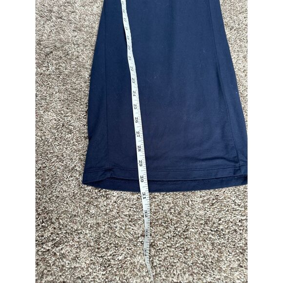 Quince French Terry Modal Wide Leg Pants Navy Blue Fold over Waistband Flowy S - Picture 6 of 12